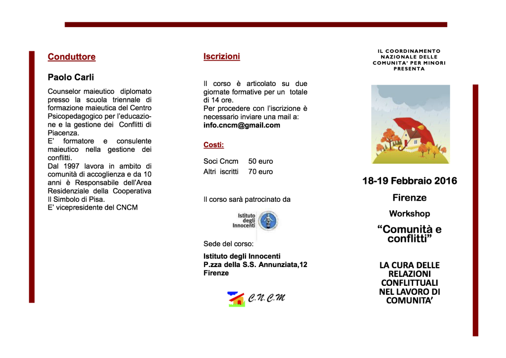 Brochure Comunità e Conflitti ultima versione