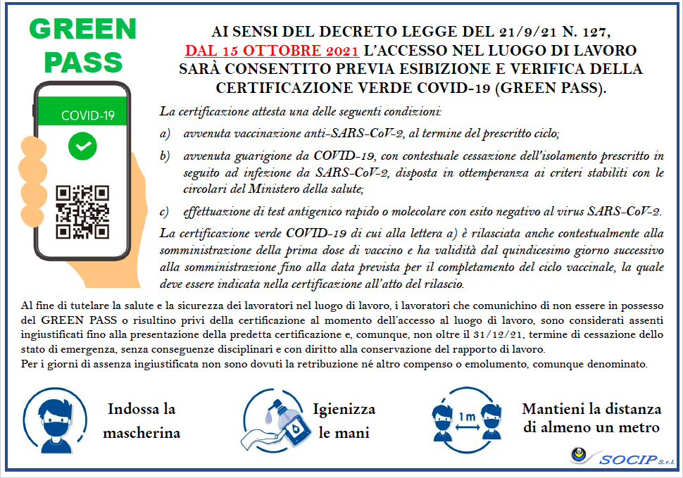 Informativa GreenPass